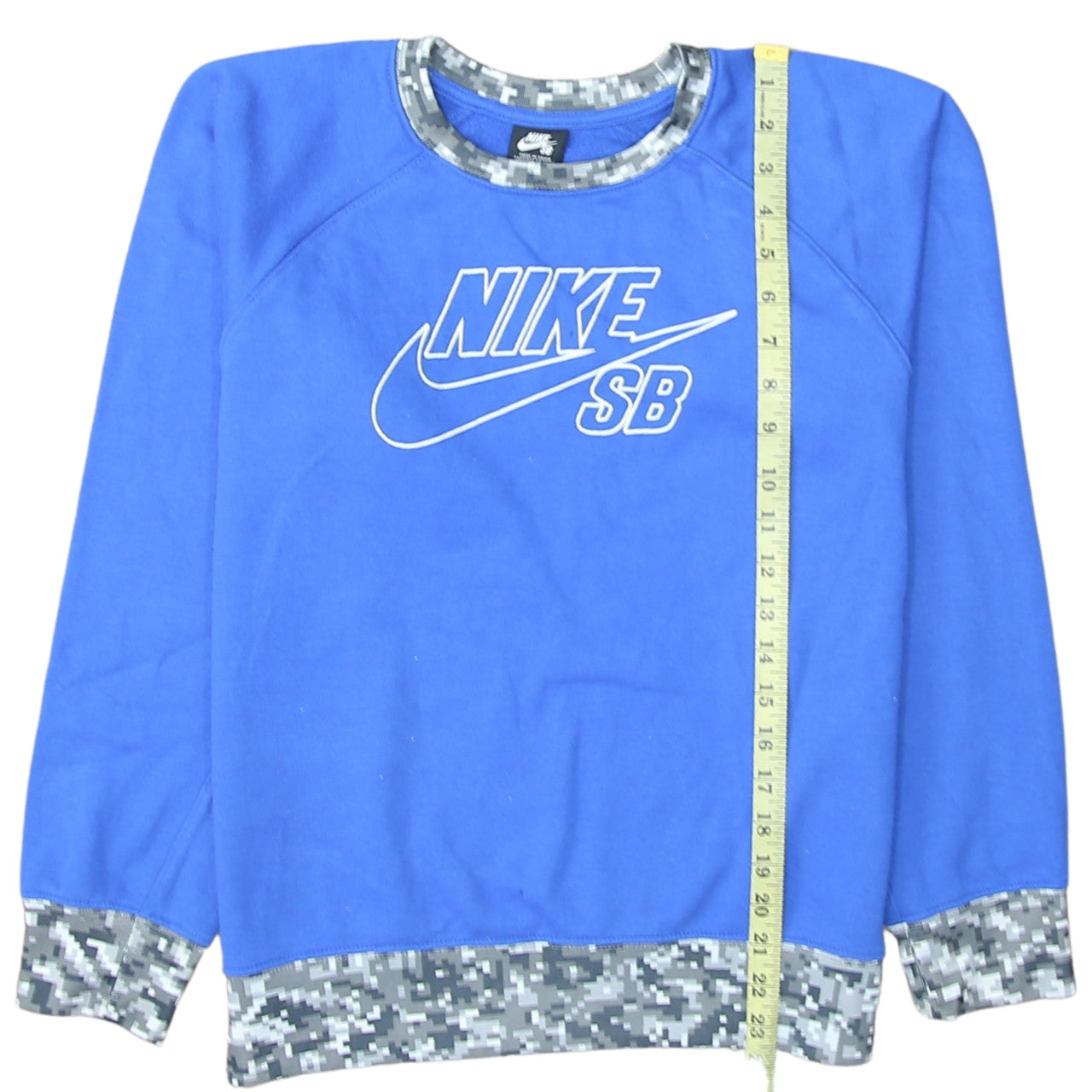 Nike SB Boys Blue Crew Neck Sweatshirt XL 13-15 Years Camo Trim
