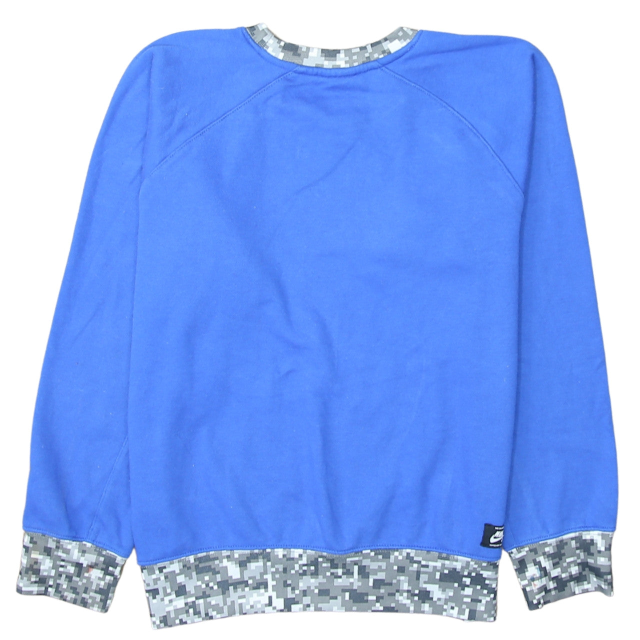 Nike SB Boys Blue Crew Neck Sweatshirt XL 13-15 Years Camo Trim