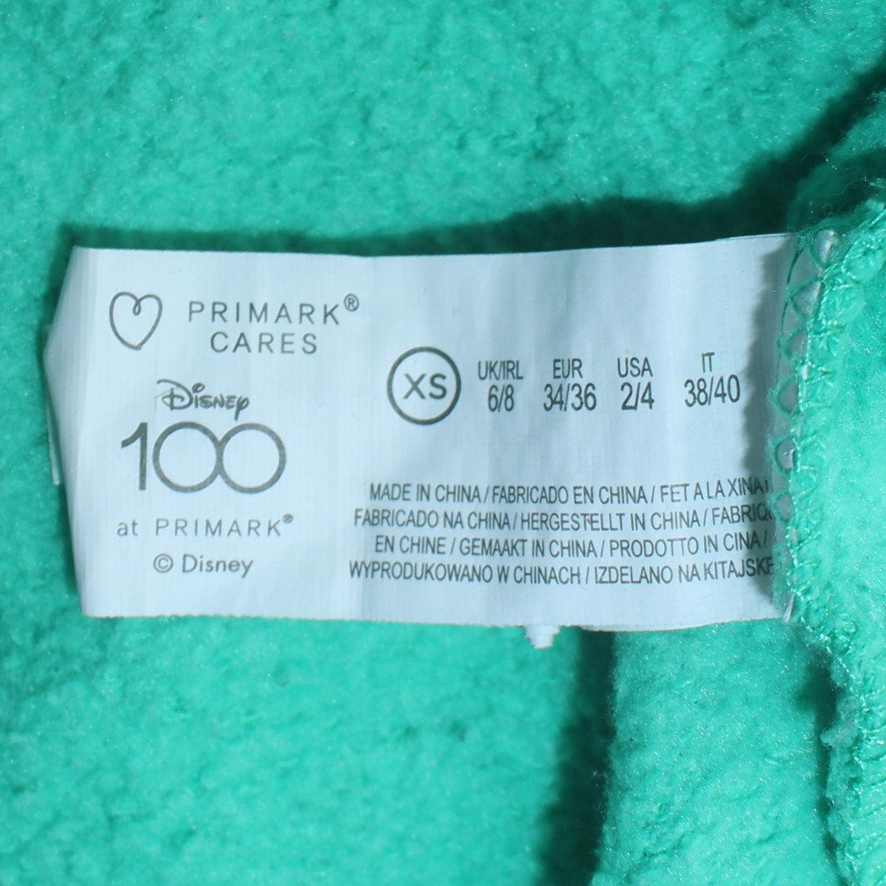 Disney x Primark Womens XS Green Mickey Pluto Graphic Sweatshirt