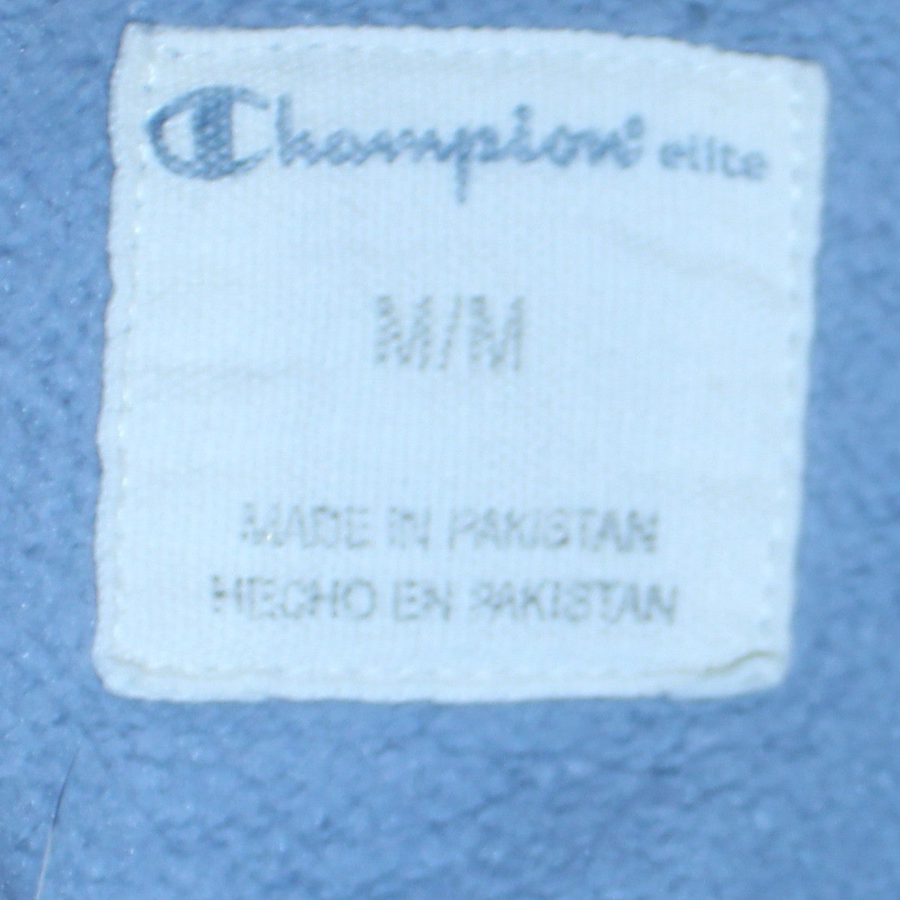 Champion Men's Blue Pullover Hoodie M Fleece Logo Sportswear