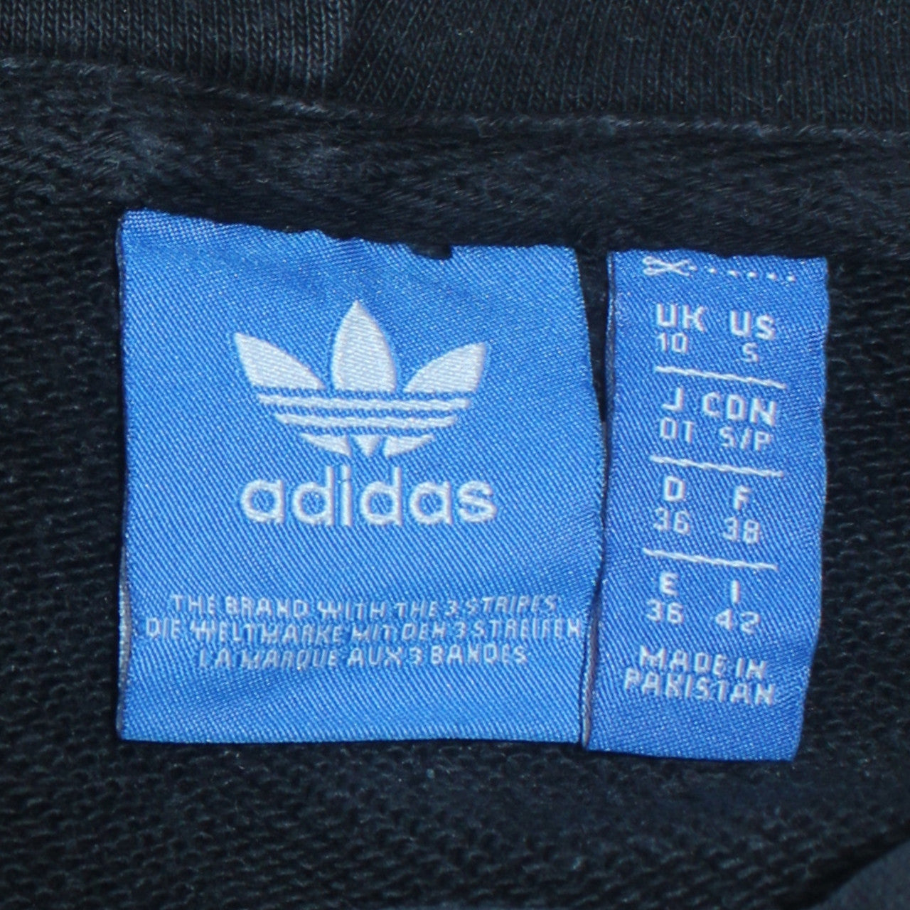 Adidas Women Navy Blue Pullover Hoodie Size 10 Hooded Logo Sweatshirt