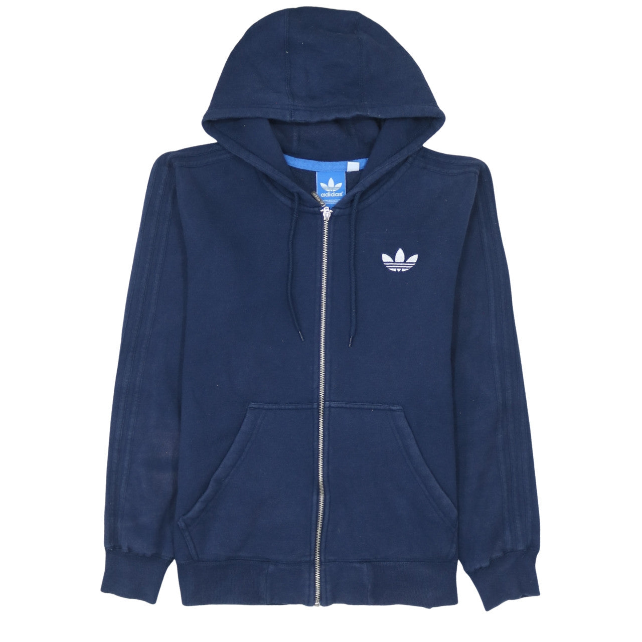 Adidas Men's Blue Full Zip Hoodie S Classic Sportswear