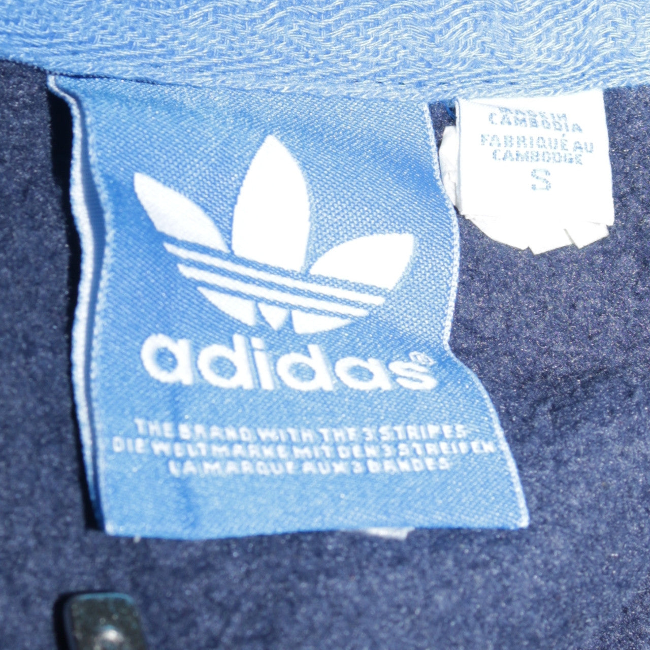 Adidas Men's Blue Full Zip Hoodie S Classic Sportswear