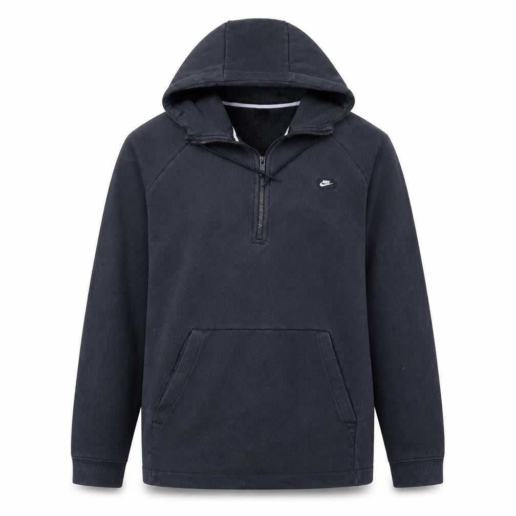 Nike Men's Black 1/2 Zip Hoodie Size L Fleece Pullover
