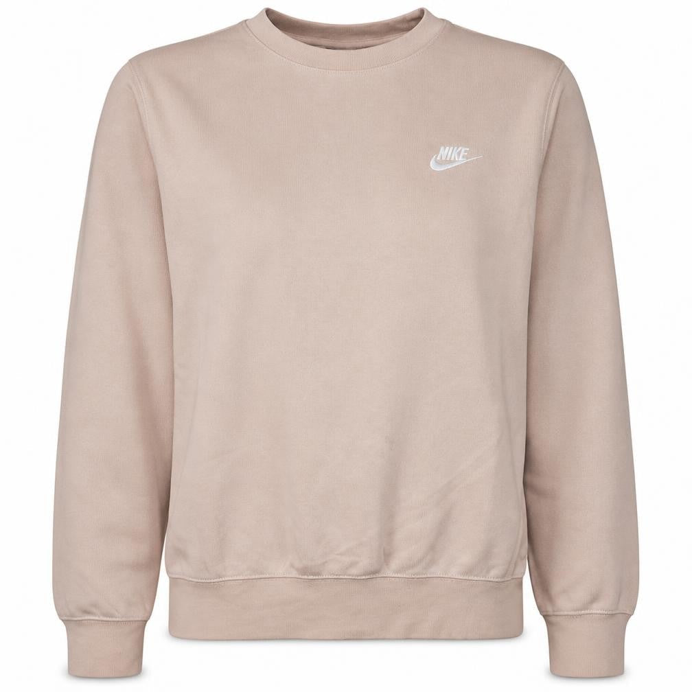 Nike Women Beige Small Pullover Crew Neck Sweatshirt