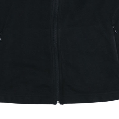 Adidas Womens Black Full Zip Hoodie Size 8-10 Fleece Lined Sportswear