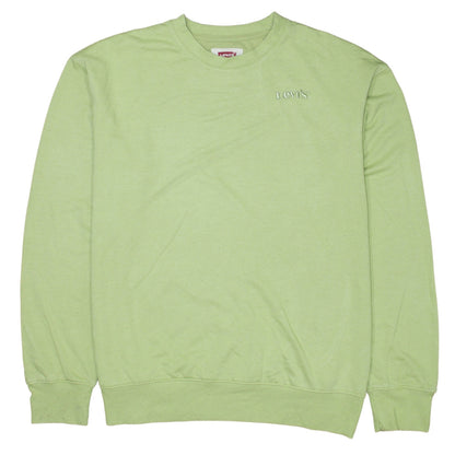 Additional front view of Levi's boys’ green crew neck pullover sweatshirt 16 years regular fit