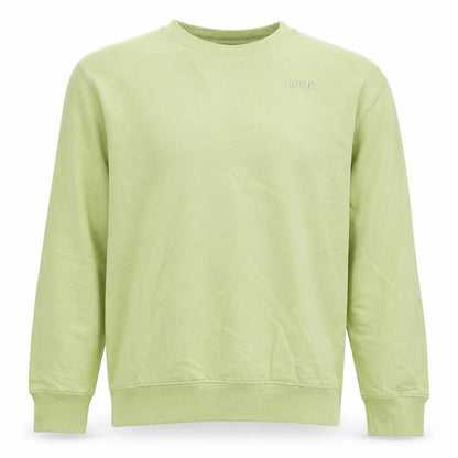 Front view of Levi's boys’ green crew neck pullover sweatshirt 16 years regular fit