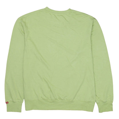 Brand and care label for Levi's boys’ green crew neck pullover sweatshirt 16 years regular fit
