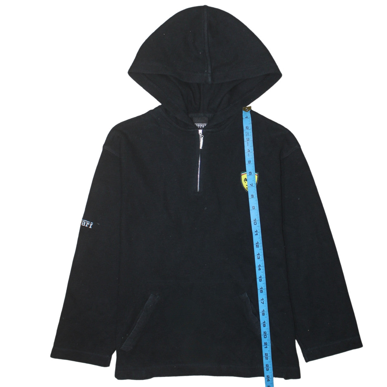 Ferrari Men's Black Fleece 1/2 Zip Hoodie Size S Racing Logo