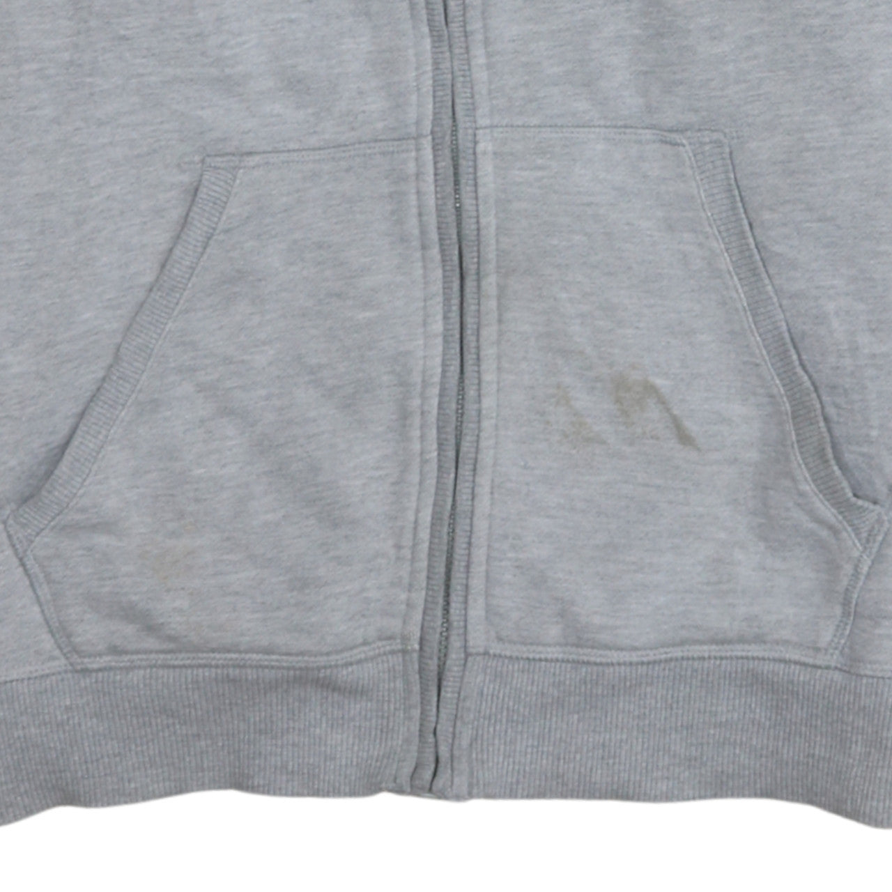 Adidas Women Grey Full Zip Hoodie Medium Classic Cotton Blend