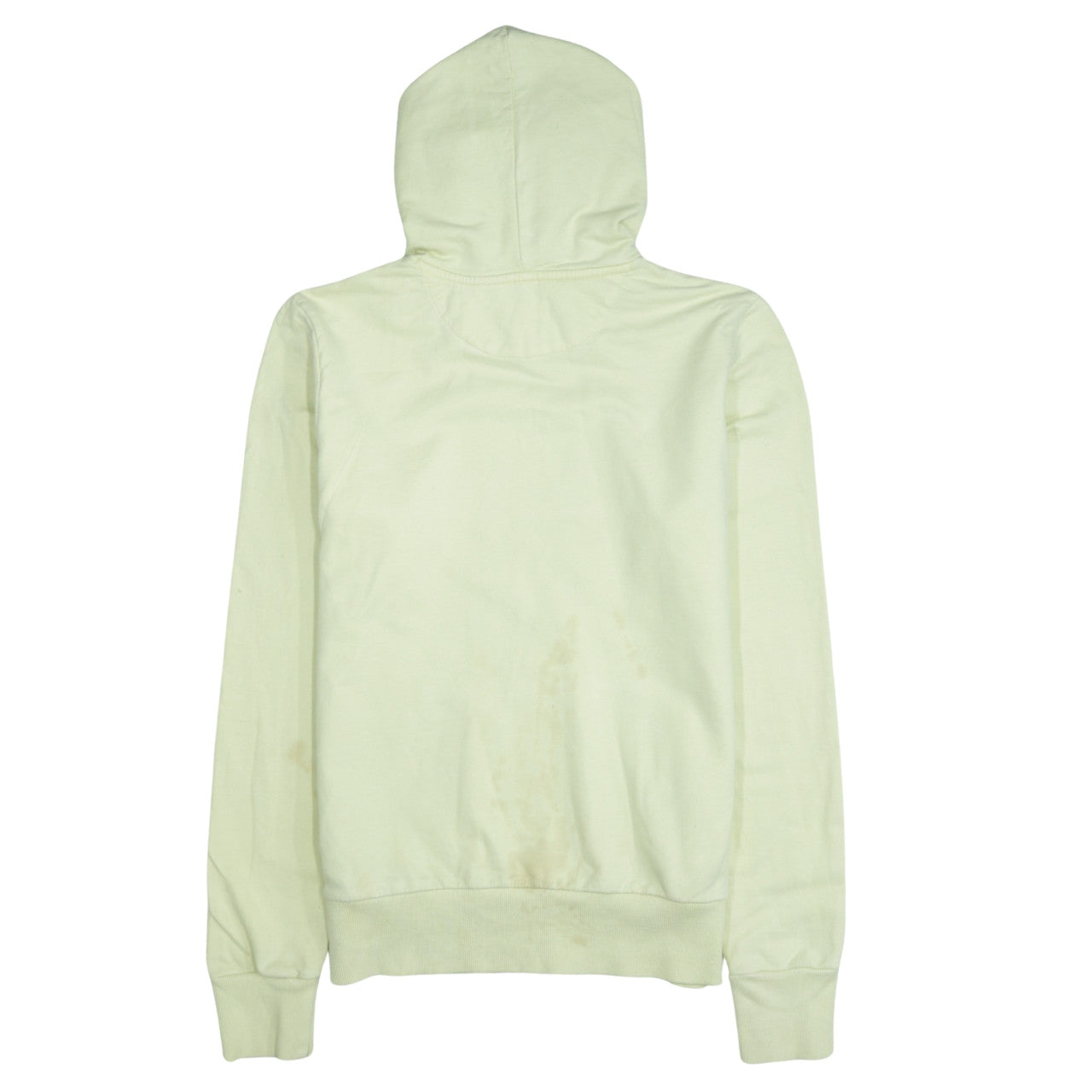 Nike Women Light Yellow Pullover Hoodie Size L Logo Graphic Sweatshirt