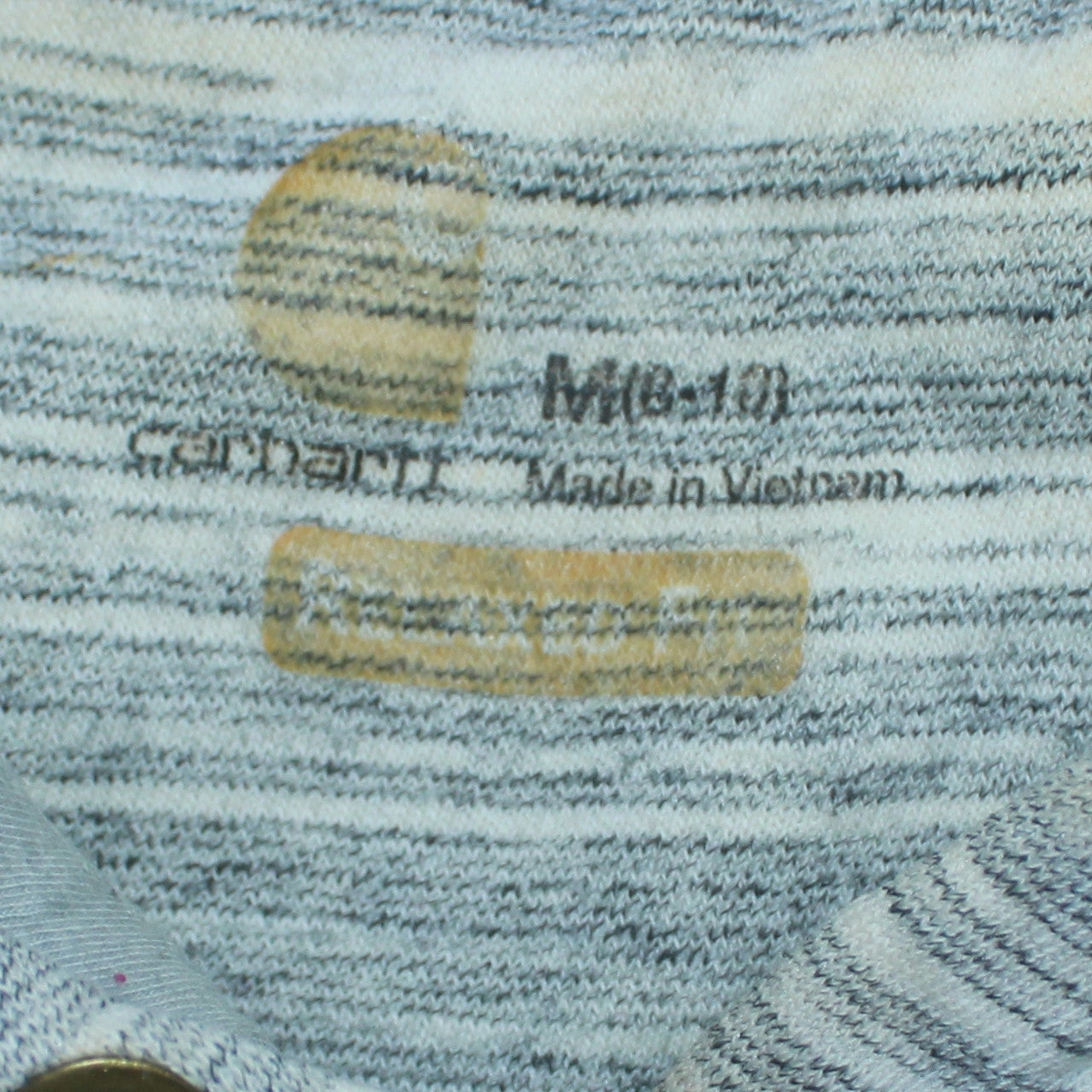 Carhartt Women's Grey Striped Pullover Hoodie Size M (12)