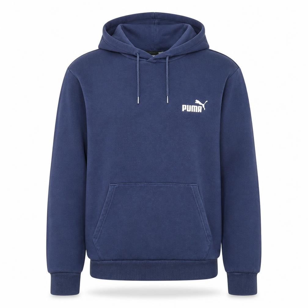 Puma Men's Blue Pullover Hoodie Size M Regular Fit Logo Sportswear