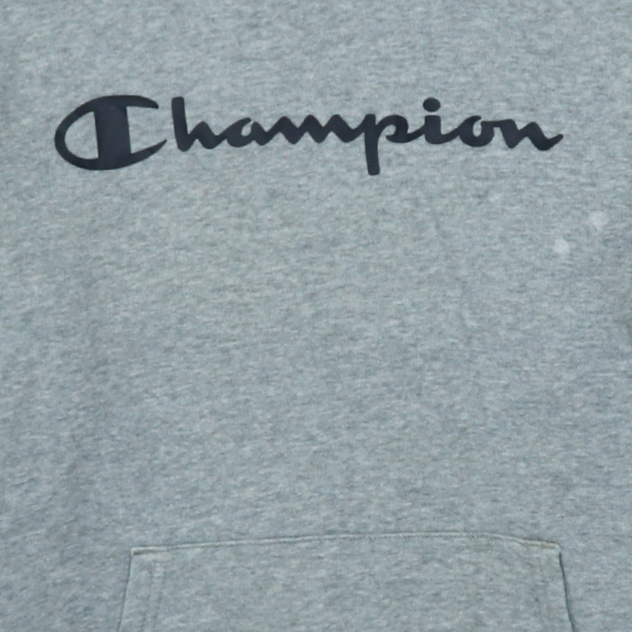 Champion Boys Grey Pullover Hoodie XL 13-14 Years Logo Print Cotton Blend