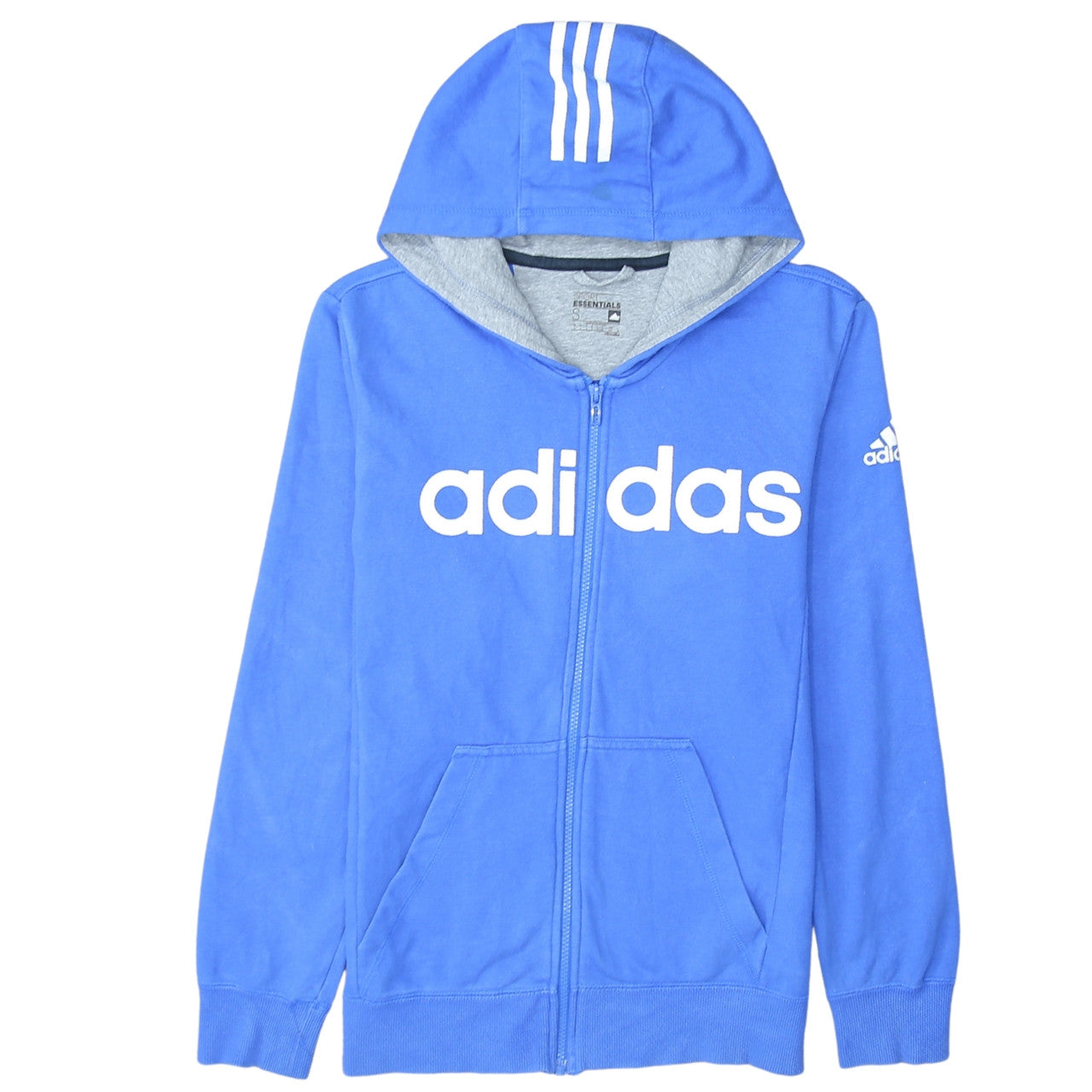 adidas Men Blue Full Zip Hoodie Small Sports Essentials