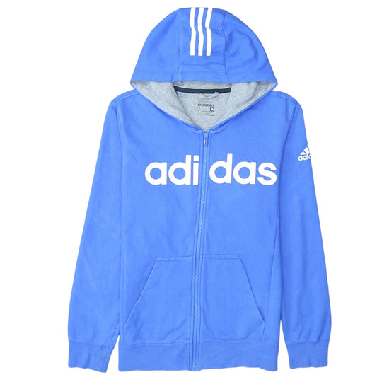 adidas Men Blue Full Zip Hoodie Small Sports Essentials