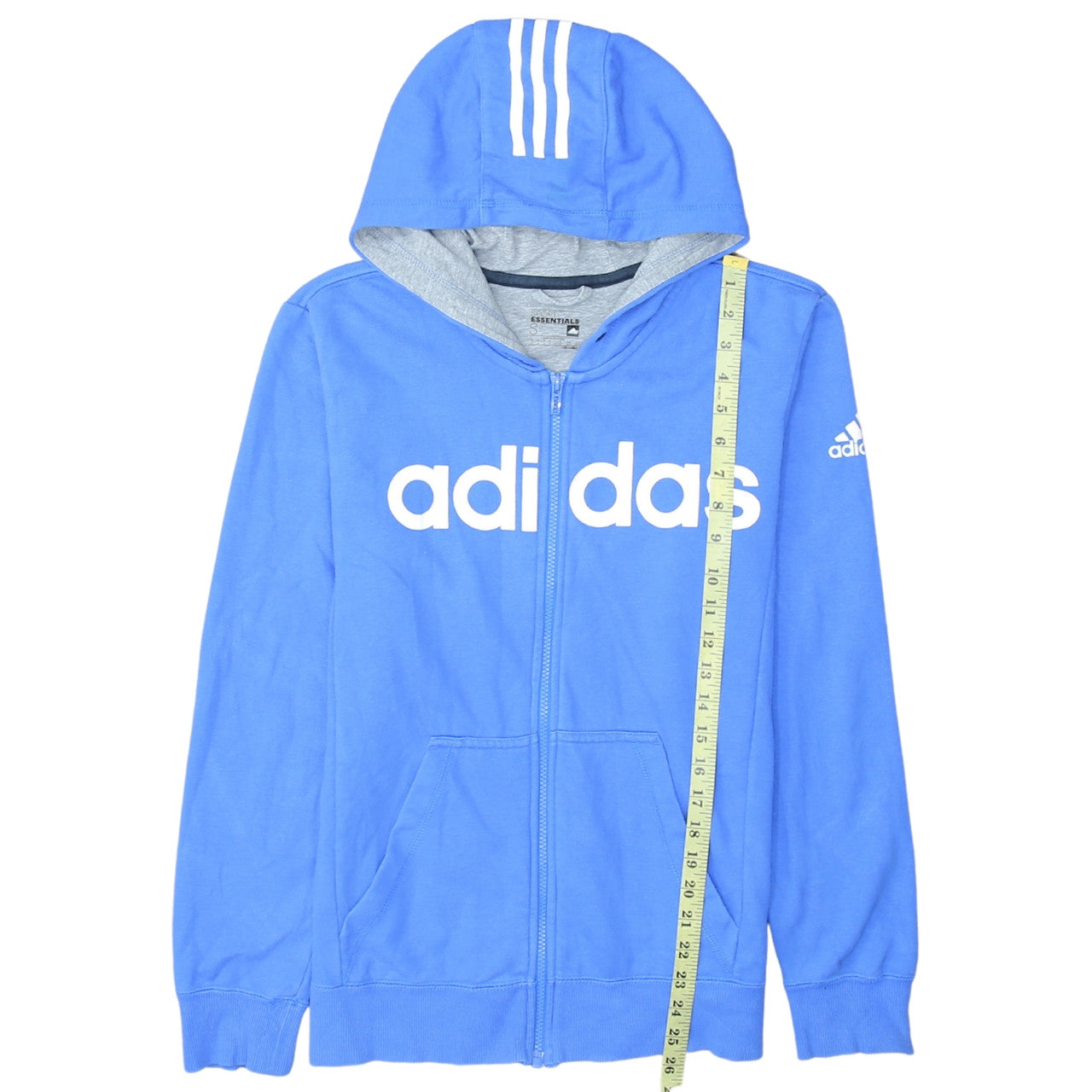 adidas Men Blue Full Zip Hoodie Small Sports Essentials