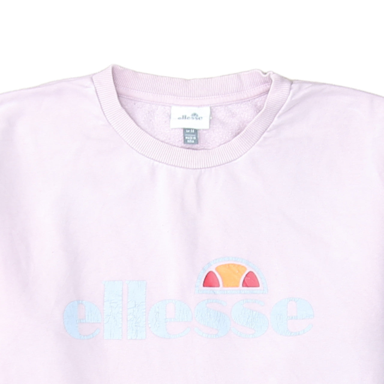 Ellesse Women's Pink Logo Crew Neck Sweatshirt Size M