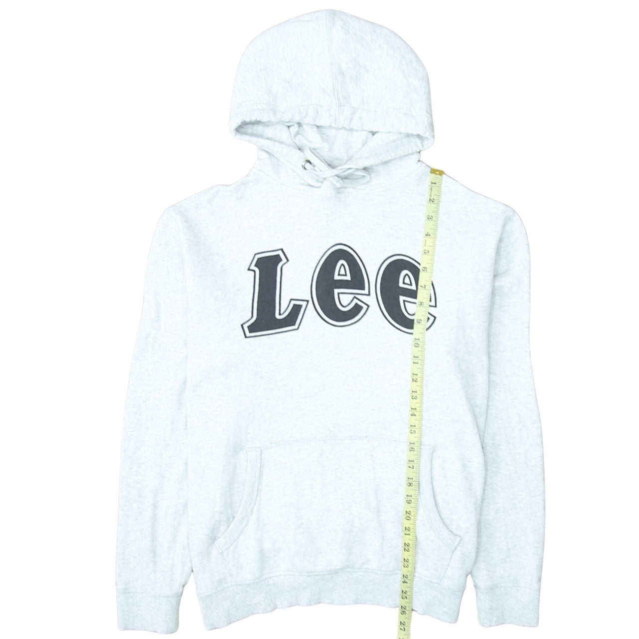 Lee Men's Grey XL Pullover Hoodie with Logo Print