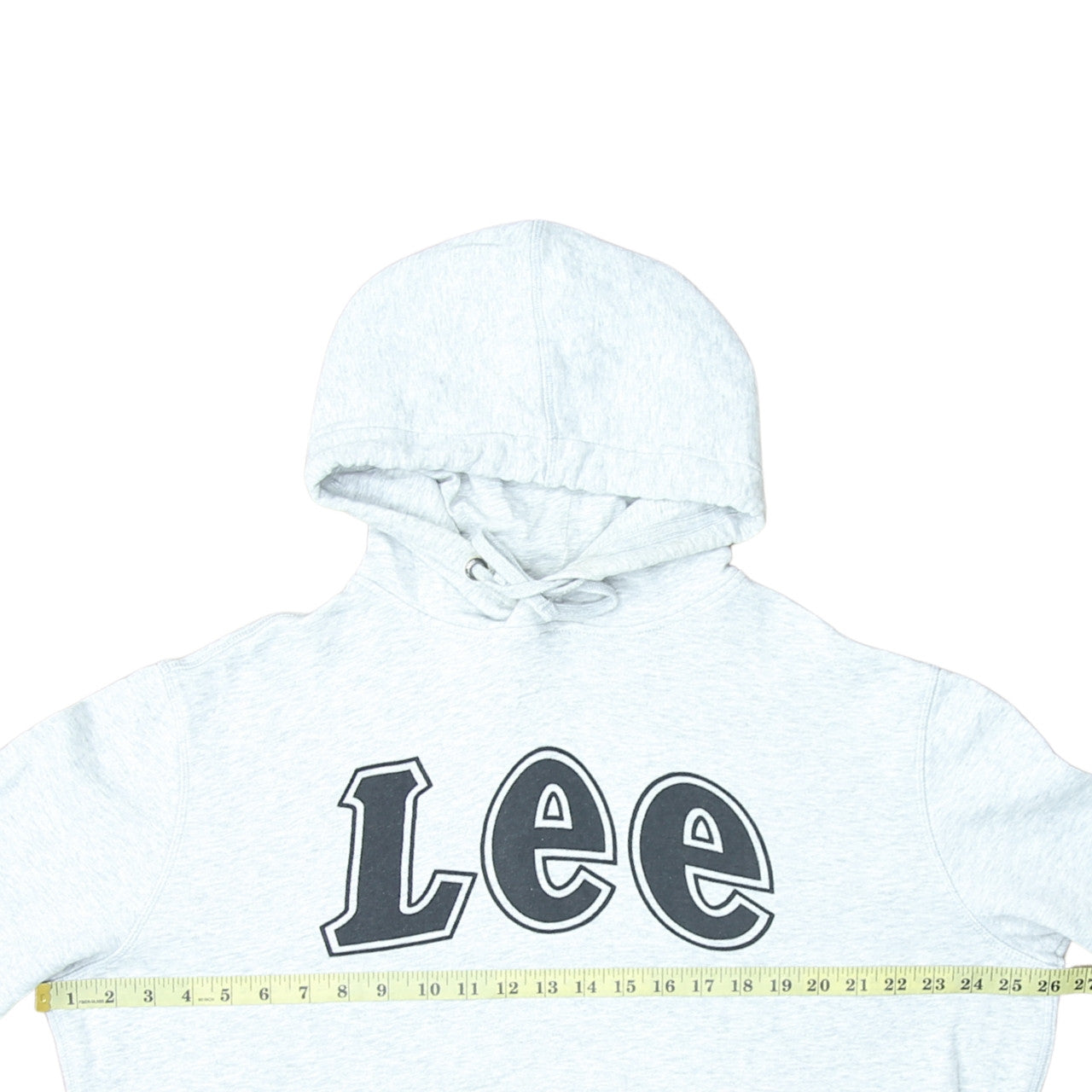 Lee Men's Grey XL Pullover Hoodie with Logo Print