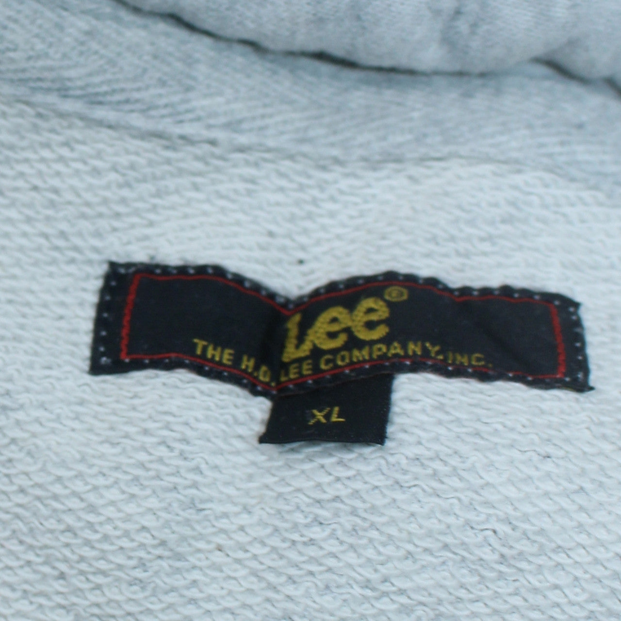 Lee Men's Grey XL Pullover Hoodie with Logo Print