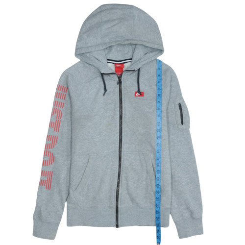 Nike Mens Grey Full Zip Hoodie Small Regular Fit Sportswear