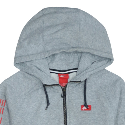 Nike Mens Grey Full Zip Hoodie Small Regular Fit Sportswear