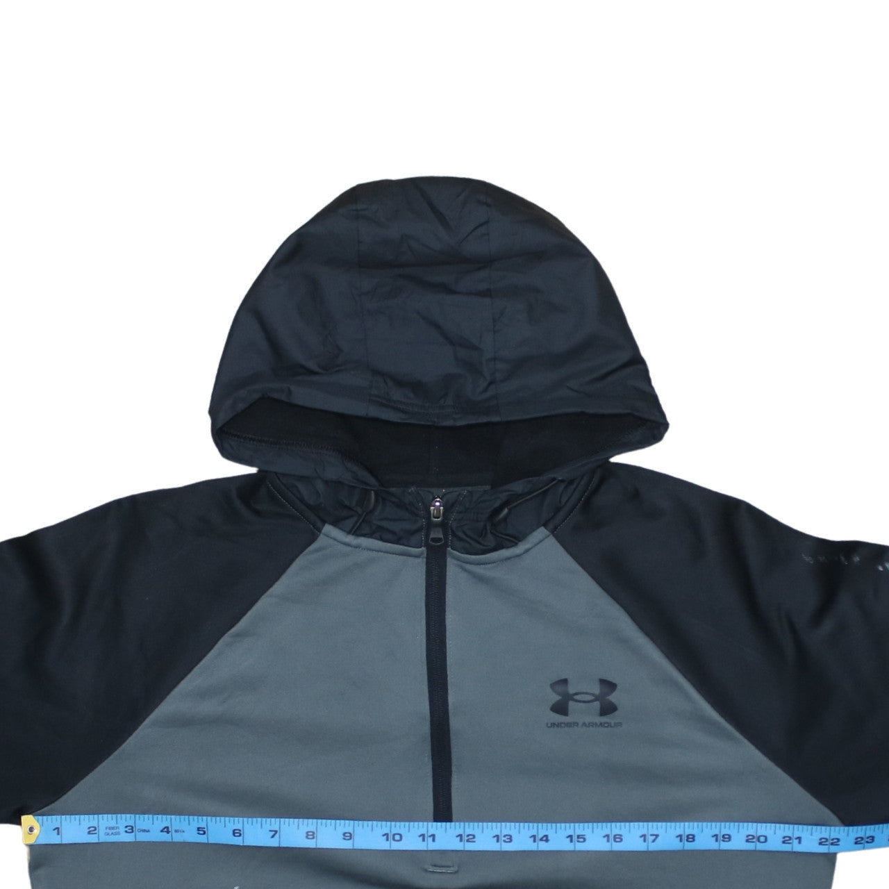 Under Armour Men's Black Grey ColdGear 1/2 Zip Hoodie Medium