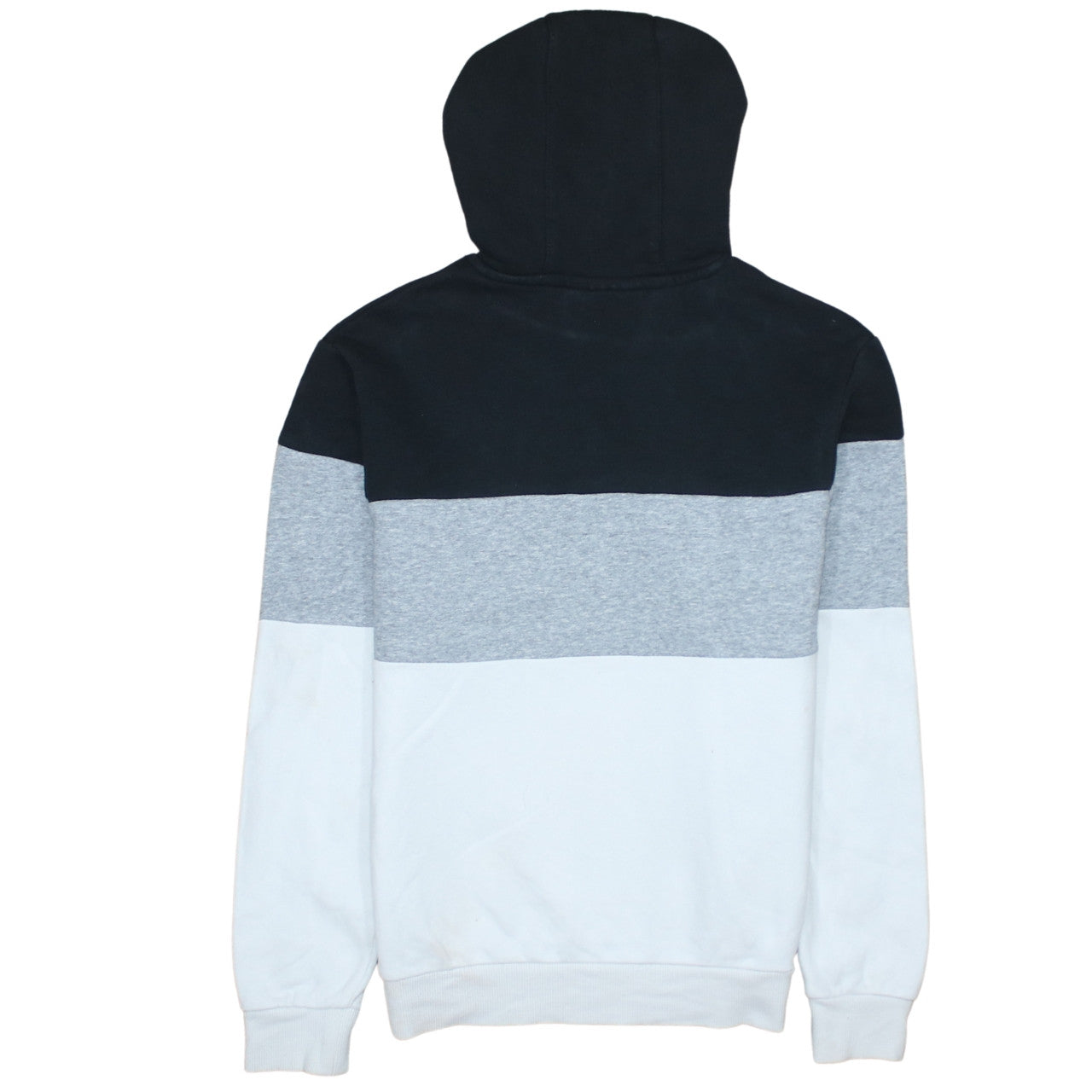 Fila Womens XS Black Grey White Pullover Hoodie Cotton Blend