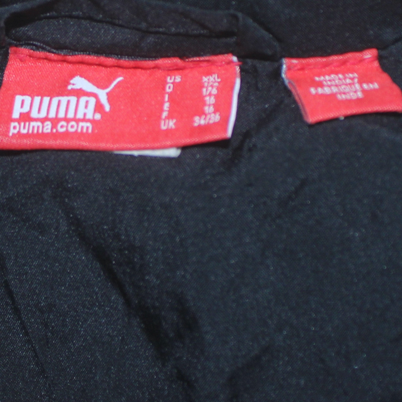 Puma Men's Black 2XL Track Jacket Lightweight Zip Up
