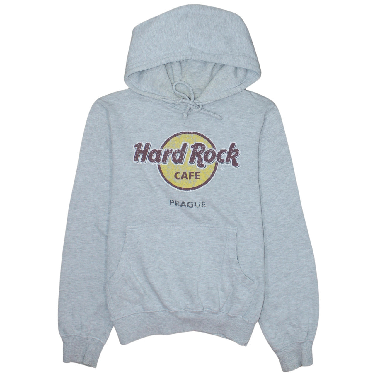 Hard Rock Cafe Women’s Grey Pullover Hoodie Small Prague Logo Cotton Blend