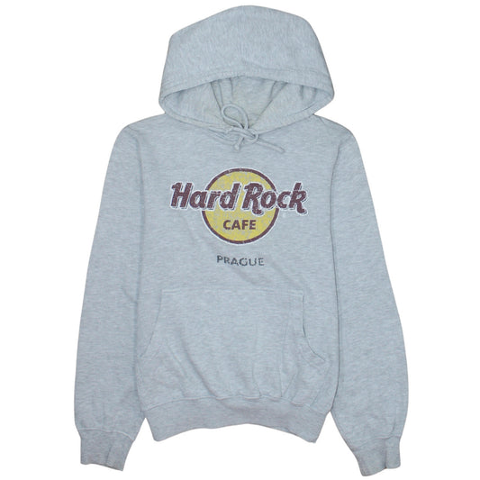 Hard Rock Cafe Women’s Grey Pullover Hoodie Small Prague Logo Cotton Blend
