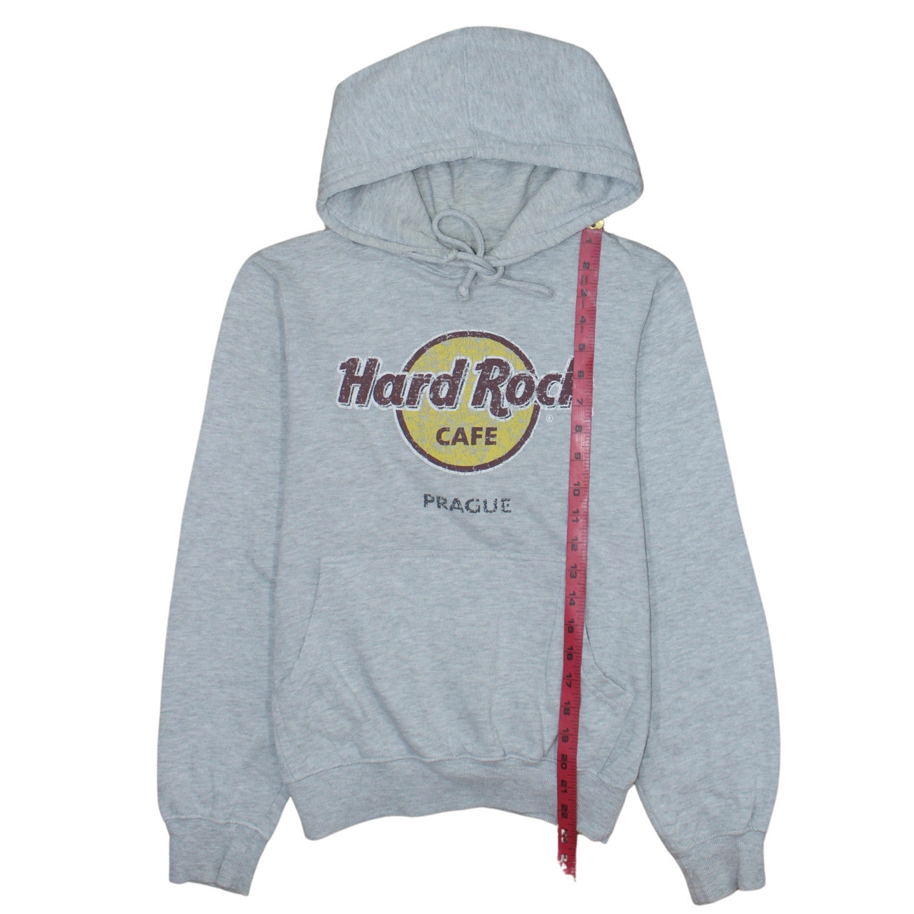 Hard Rock Cafe Women’s Grey Pullover Hoodie Small Prague Logo Cotton Blend