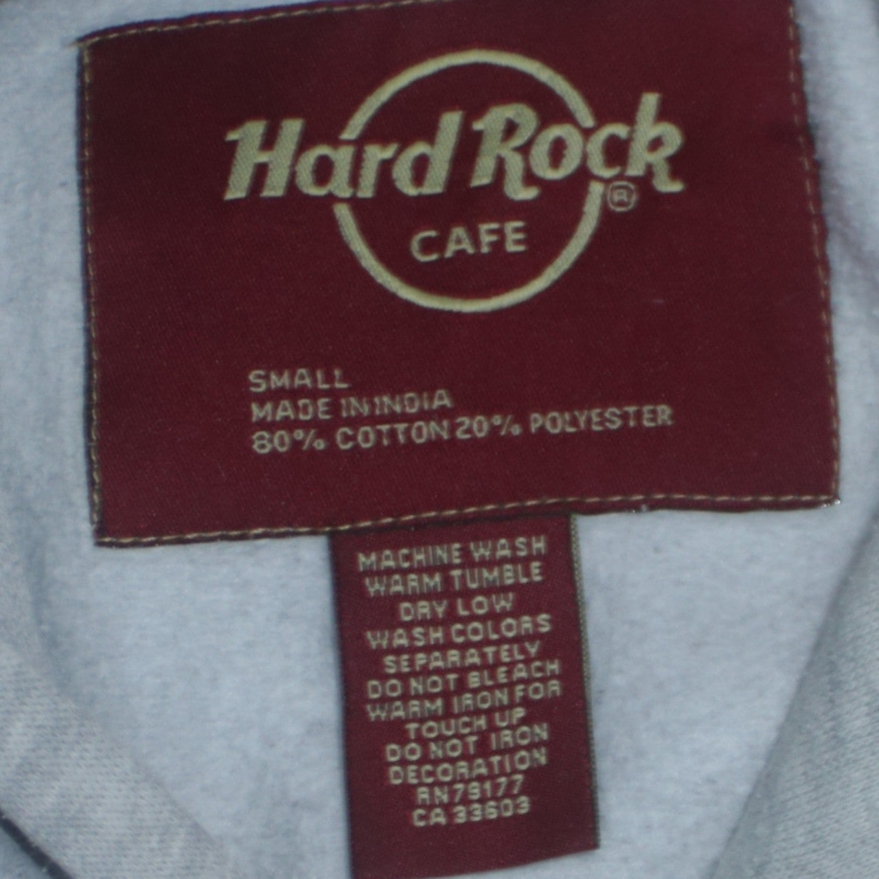 Hard Rock Cafe Women’s Grey Pullover Hoodie Small Prague Logo Cotton Blend