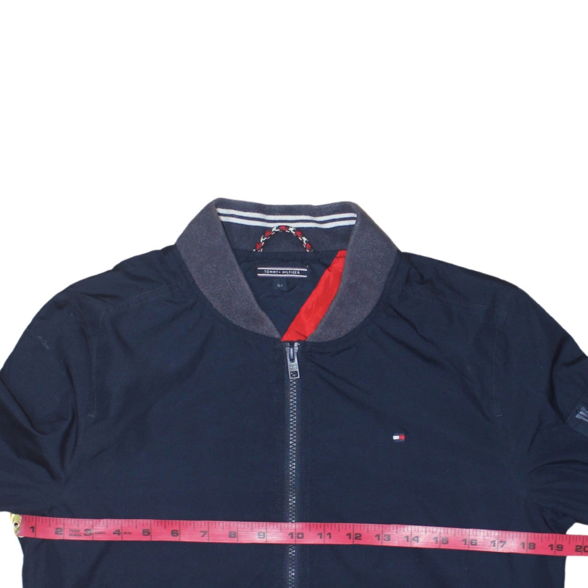 Tommy Hilfiger Boys Blue Bomber Jacket Size 164 Full Zip Lined Casual