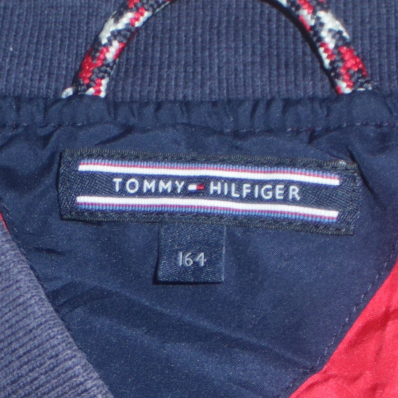 Tommy Hilfiger Boys Blue Bomber Jacket Size 164 Full Zip Lined Casual
