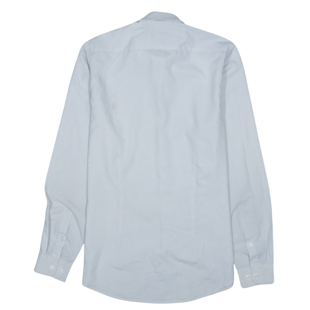 H&M Men's Blue Slim Fit Long Sleeve Polka Dot Button-Up Shirt Size S