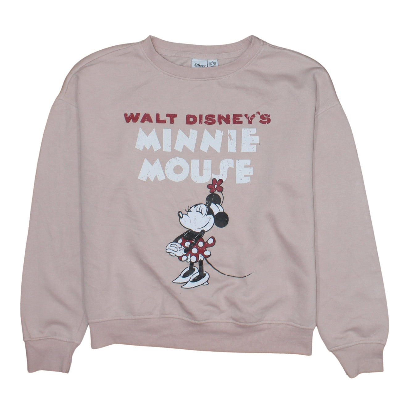 Disney Women's Pink Minnie Mouse Pullover Sweatshirt Size S