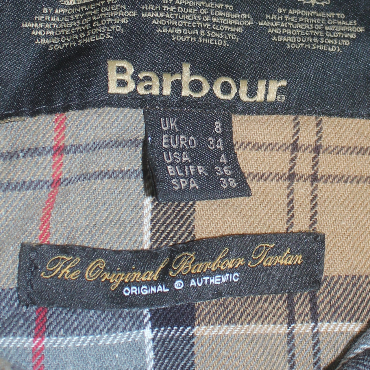 Barbour Womens Blue Waxed Cotton Belted Motorcycle Jacket Size 8