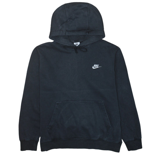 Nike Men's Black Pullover Hoodie M Embroidered Logo Fleece