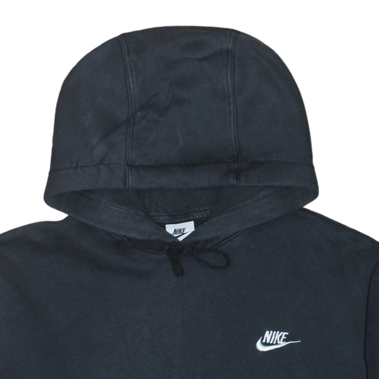 Nike Men's Black Pullover Hoodie M Embroidered Logo Fleece