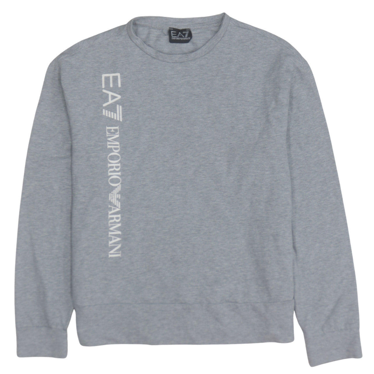 Emporio Armani Men’s Grey Logo Pullover Sweatshirt Size M