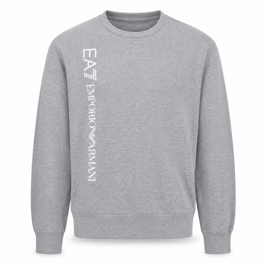 Emporio Armani Men’s Grey Logo Pullover Sweatshirt Size M