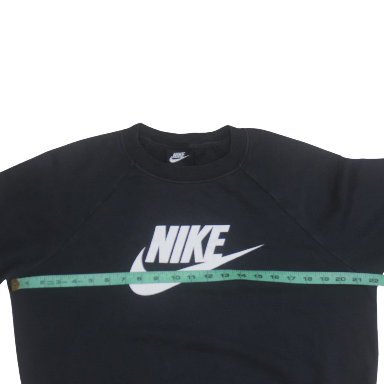 Nike Womens Black Medium Pullover Sweatshirt Cotton Blend Logo Print