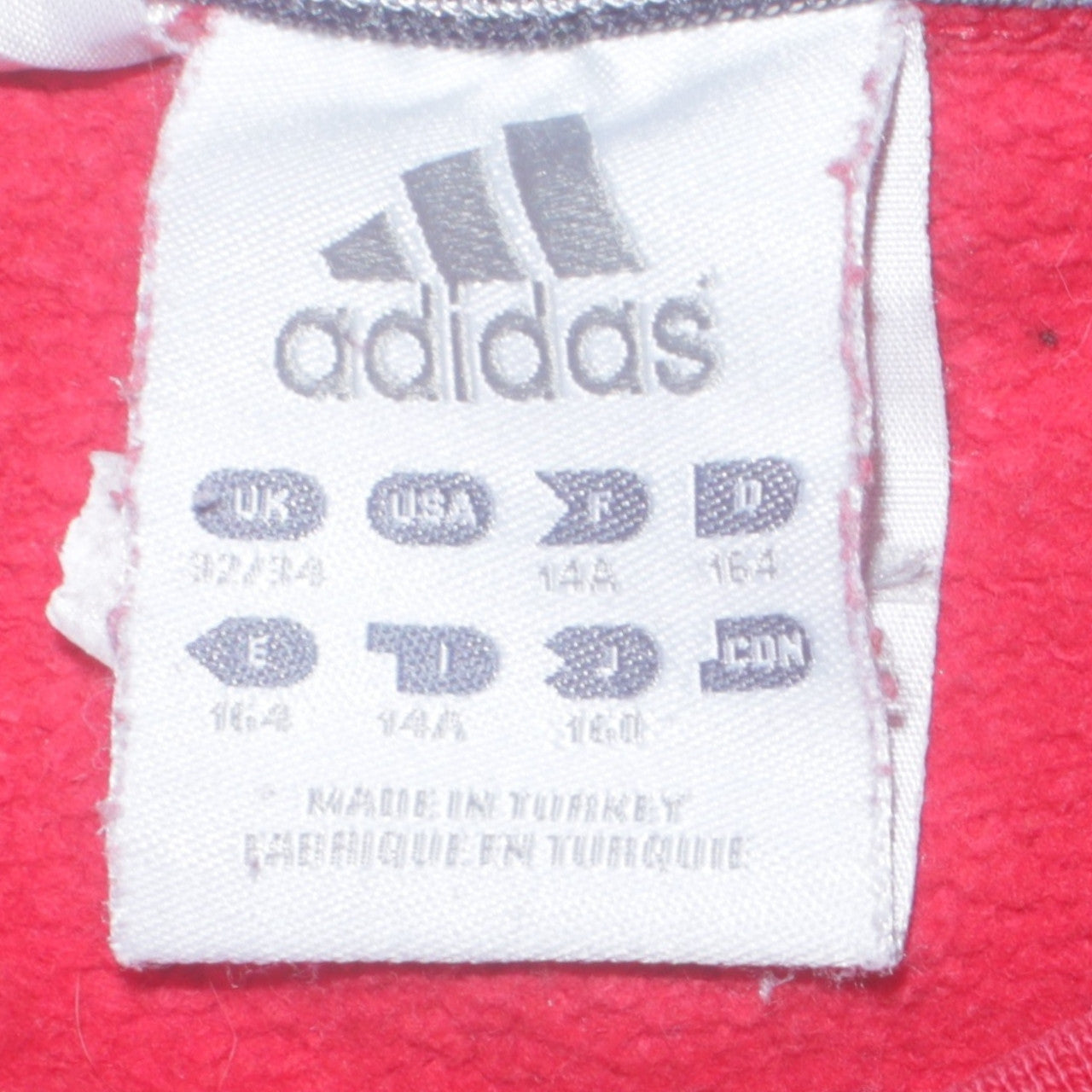 Adidas Boys Red Crew Neck Pullover Sweatshirt 13-14 Years Logo Graphic