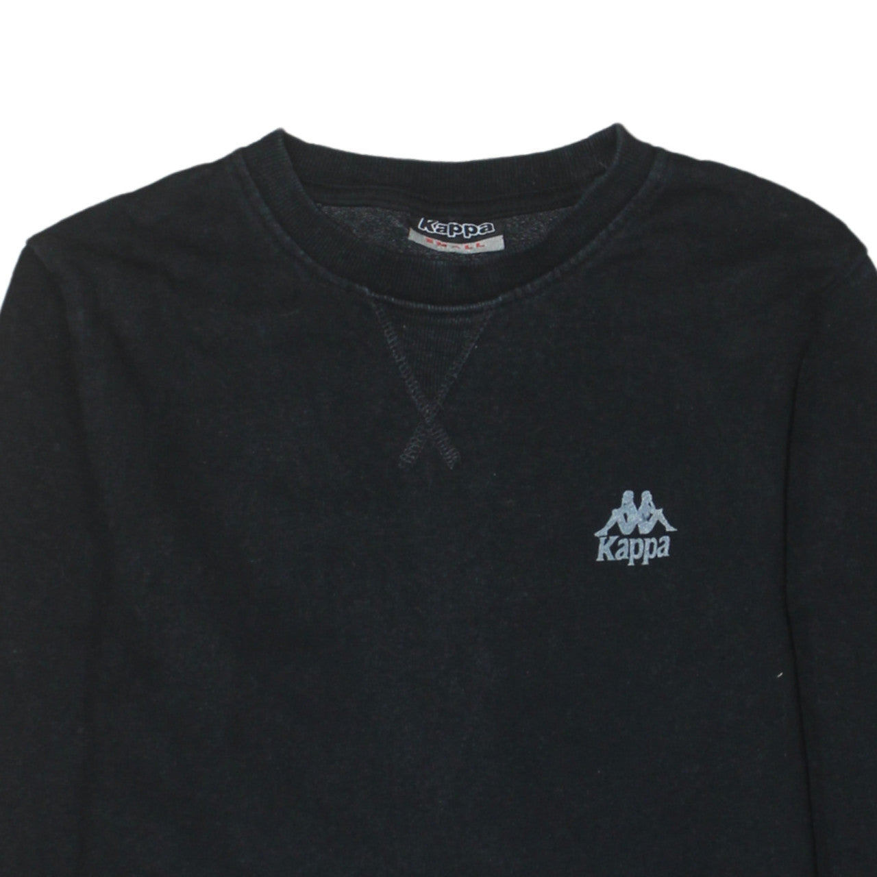 Kappa Men's Black Small Crew Neck Pullover Sweatshirt
