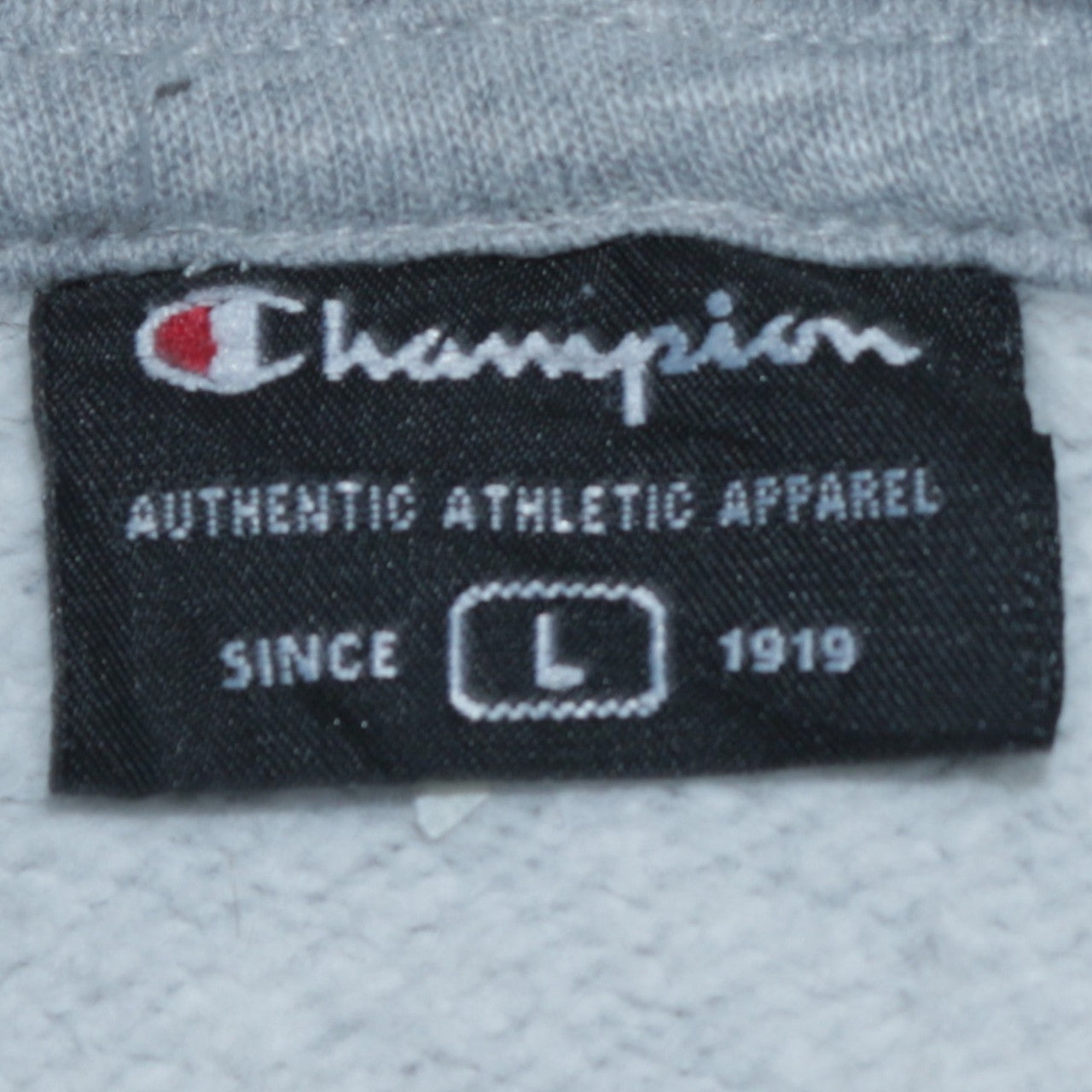Champion Men's Grey Full Zip Hoodie L Fleece Sweatshirt