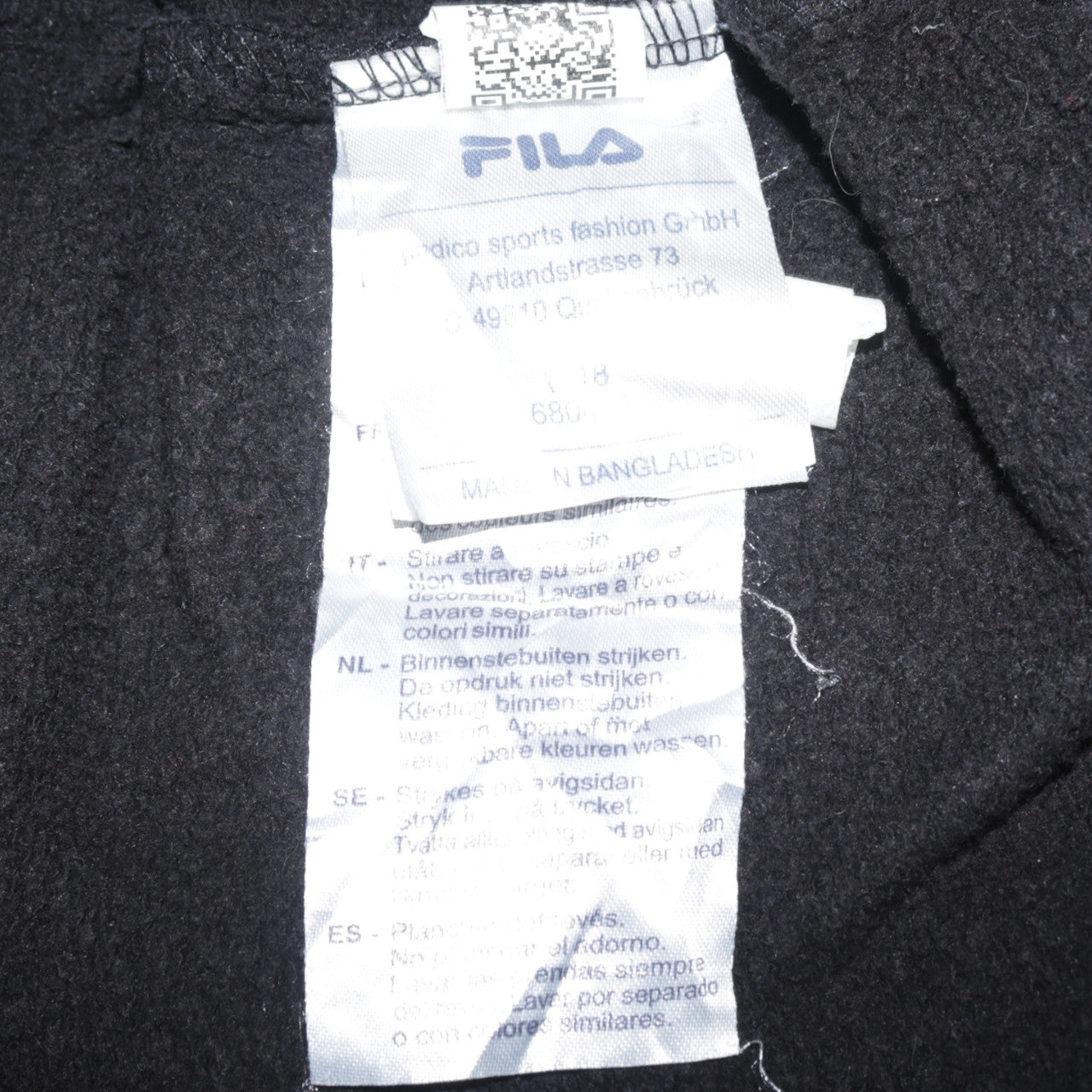 Kappa Men's Black Hooded Parka Jacket Size L Full Zip Cotton Blend