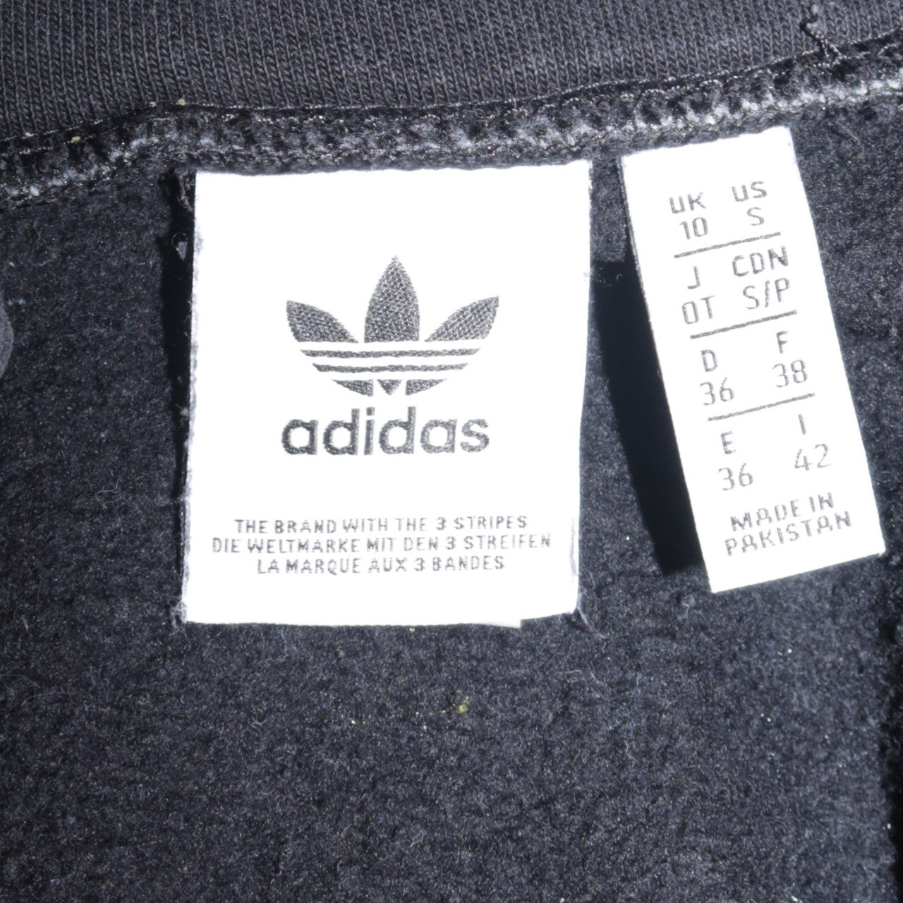 Adidas Women’s Black 1/4 Zip Sweatshirt Size UK 10 Cotton Blend